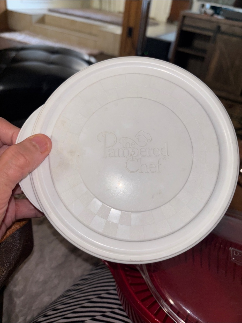 The Pampered Chef White Storage Container Lid